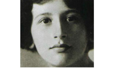 Simone Weil, zdjęcie czarnobiałe z 1921 r.