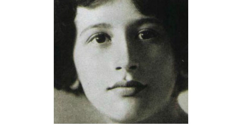 Simone Weil, zdjęcie czarnobiałe z 1921 r.