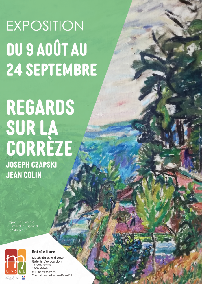 Afisz wystawy w Ussel: Józef Czapski i Jean Colin (od 9 sierpnia do 24 września 2022) 