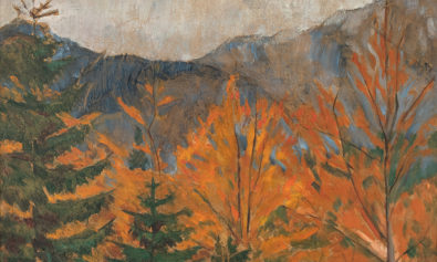 kolorowy obraz Józefa Czapskiego, pejzaż jesienny zakopane