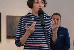 Kolorowe zdjęcie na nim Elżbieta Skoczek, Frédéric BILLET, ambasador Francji w Polsce do 2023 roku