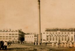 sepia fotografia z Argentyny, zakłąd rzeźnia