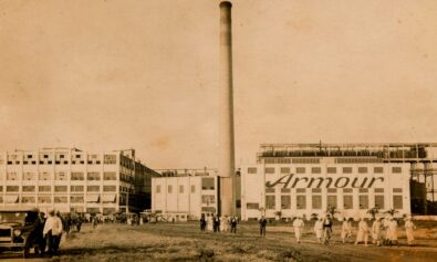 sepia fotografia z Argentyny, zakłąd rzeźnia